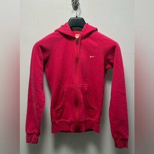 Nike Women Deep Red Zip-Up Hoodie